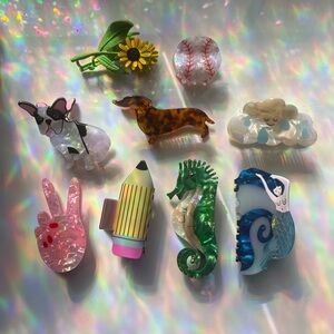 Set of 9 fun hair claws